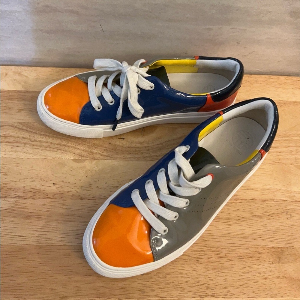 Tory Sport Color-block patent-leather sneakers - Picture 4 of 13